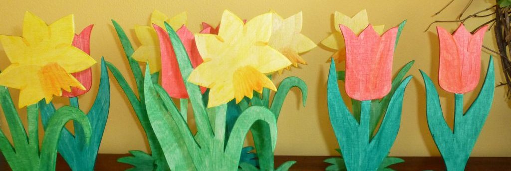 Osterglocke und Tulpe