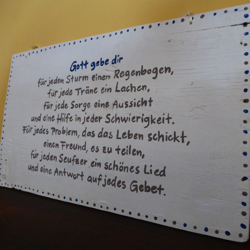 Handbemaltes Schild mit irischem Segen