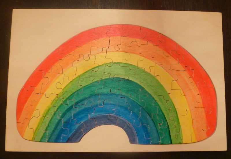 Holzpuzzle Regenbogen